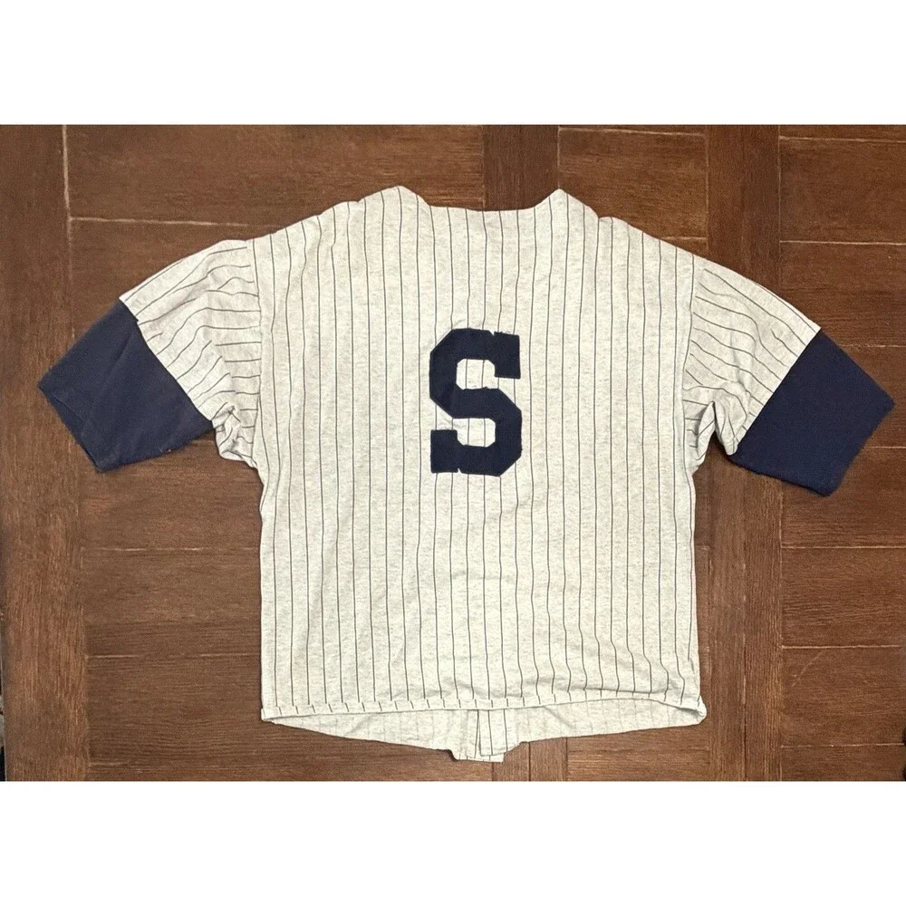 Vintage Penn State Men’s Size XL Made In USA Pinstripe Baseball Jersey